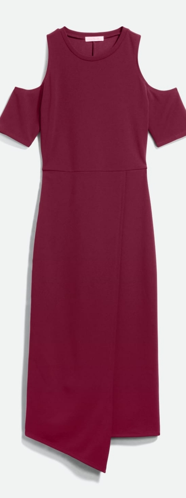 Nine Britton Giselle midi Dress burgundy in Large